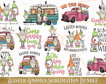 Ostern Sublimations Bundle | Oster-Zwerge PNG | Ostern Sublimations Designs | Ostern PNG | Frühling Zwerge PNG | Sublimations-Shirt-Designs