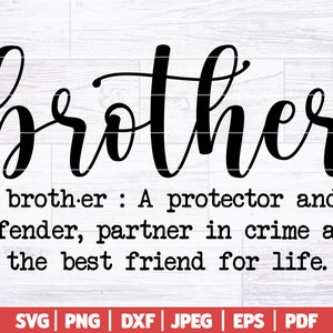 Definición de hermano SVG / Hermano SVG / Signo de hermano divertido / Cita de hermano divertido / Archivo de corte de hermano divertido SVG / Definición divertida Svg Dxf Png