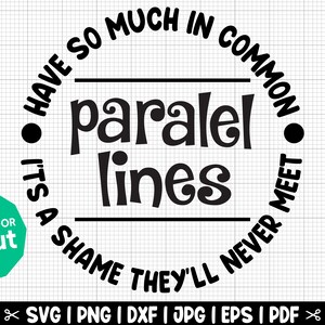 Parallel Lines SVG | Funny Math SVG  | Math Teacher Svg, Math Svg, Math Classroom Svg, Math Sign, Math Mug - Instant Download - Cut Files