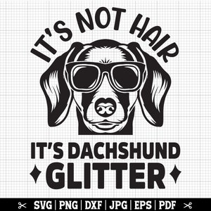 Es sind keine Haare, es ist Dackel Glitter SVG, Dackel Cricut, Lustiger Dackel SVG, Doxie SVG, Wursthund, Weiner Hund SVG - Kommerzielle Nutzung