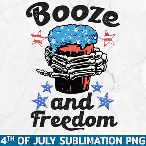 Alcohol y libertad PNG / Divertido 4 de julio PNG, Diseño de sublimación, Country America Png, Retro America Png, Diseño de sublimación occidental