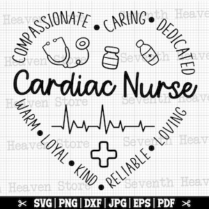 Herz Krankenschwester SVG, Kardiologie Krankenschwester SVG, Kardiologie SVG Cricut, Kardiologie Crew SVG, Kardiologe SVG, Herzschlag SVG, Herz geschnitten Datei