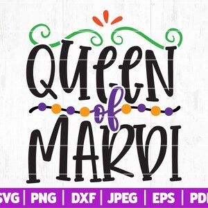 Rainha do Mardi SVG | Mardi Gras SVG | Design de camisa da rainha do Mardi Gras | Carnaval do Mardi Gras | Design de camisa da festa do Mardi Gras de Nova Orleans