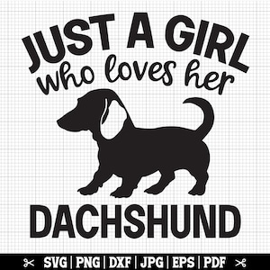 Nur ein Mädchen, das ihren Dackel SVG liebt, Dackel SVG für Cricut und Silhouette, Dackel Mädchen SVG, Weiner Hund dafür, kommerzielle Nutzung