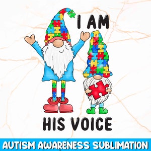 Ich bin seine Stimme PNG, Autismus Mutter Sublimation, Autismus Sublimation, Autismus Png, Sprachtherapeut Shirt, spezieller Ed Lehrer Png, Autismus Junge PNG