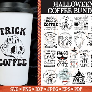 Halloween Coffee Bundle SVG | Coffee SVG, Halloween SVG, Witch Coffee Svg, Halloween Coffee Mug Svg, Coffee Halloween Svg - Commercial Use