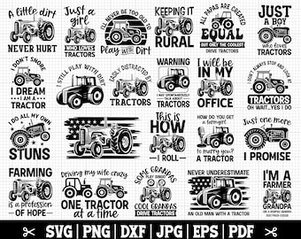 Tractor SVG Bundle, Tractor Vector, Tractor Png, Tractor Bundle, Tractor ClipArt, Tractors SVG, Tractor Lover SVG, Instant Download