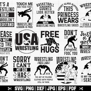 Wrestling Bundle SVG, Wrestle SVG Bundle, Wrestler SVG, Wrestling Quotes Svg, Wrestling Shirt Svg, Instant Download