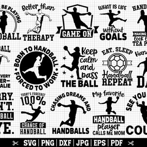 Handball SVG, Handball Bundle SVG, Handball Zitate SVG, Handball Cricut svg, Handball Vektor Silhouette - Instant Download