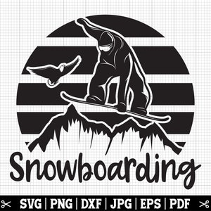 Snowboard Silhouette, Wintersport, Snowboard Clipart, Snowboard Cricut, kommerzielle Nutzung