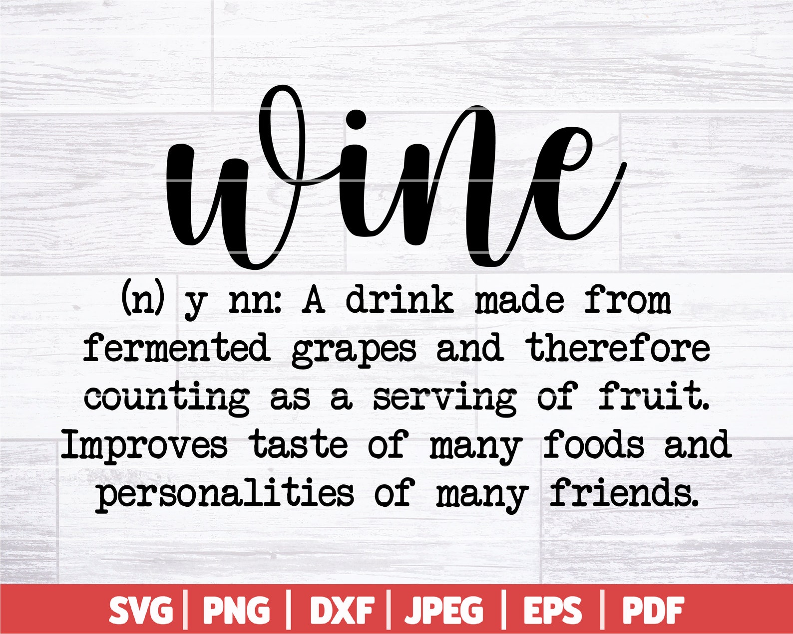 Wine Definition SVG Wine SVG Funny Wine Sign Wine Mom Etsy