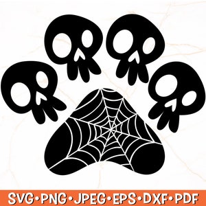 Halloween Paw SVG | Dog Halloween SVG, Halloween Dog Bandana, Trick Or Treat SVG, Fall Dog Svg - Instant Download