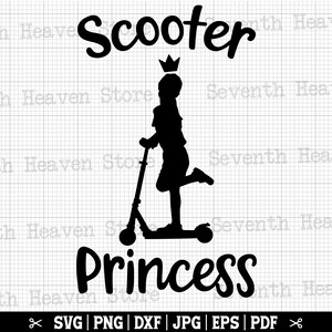 Scooter Prinzessin SVG, Scooter Mädchen SVG, Trick Scooter Mädchen SVG, Scooter Mädchen Shirt, Mädchen Scooter Rider Shirt, Instant Download