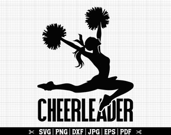 Cheerleader Svg, Cheerleading SVG, Cheerleader Cut File, Pom Pom Svg, Cheer Svg, Cheerleader Shirt Svg, Cheerleader Life Svg