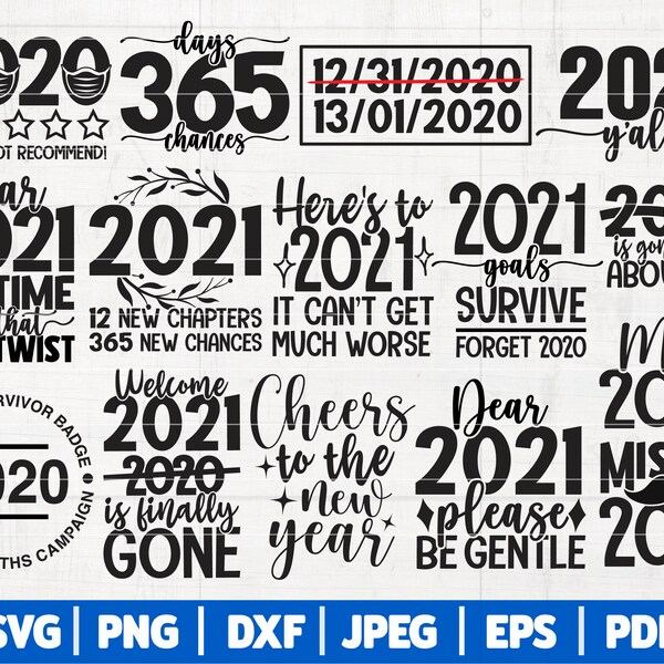 New Year Svg - Etsy