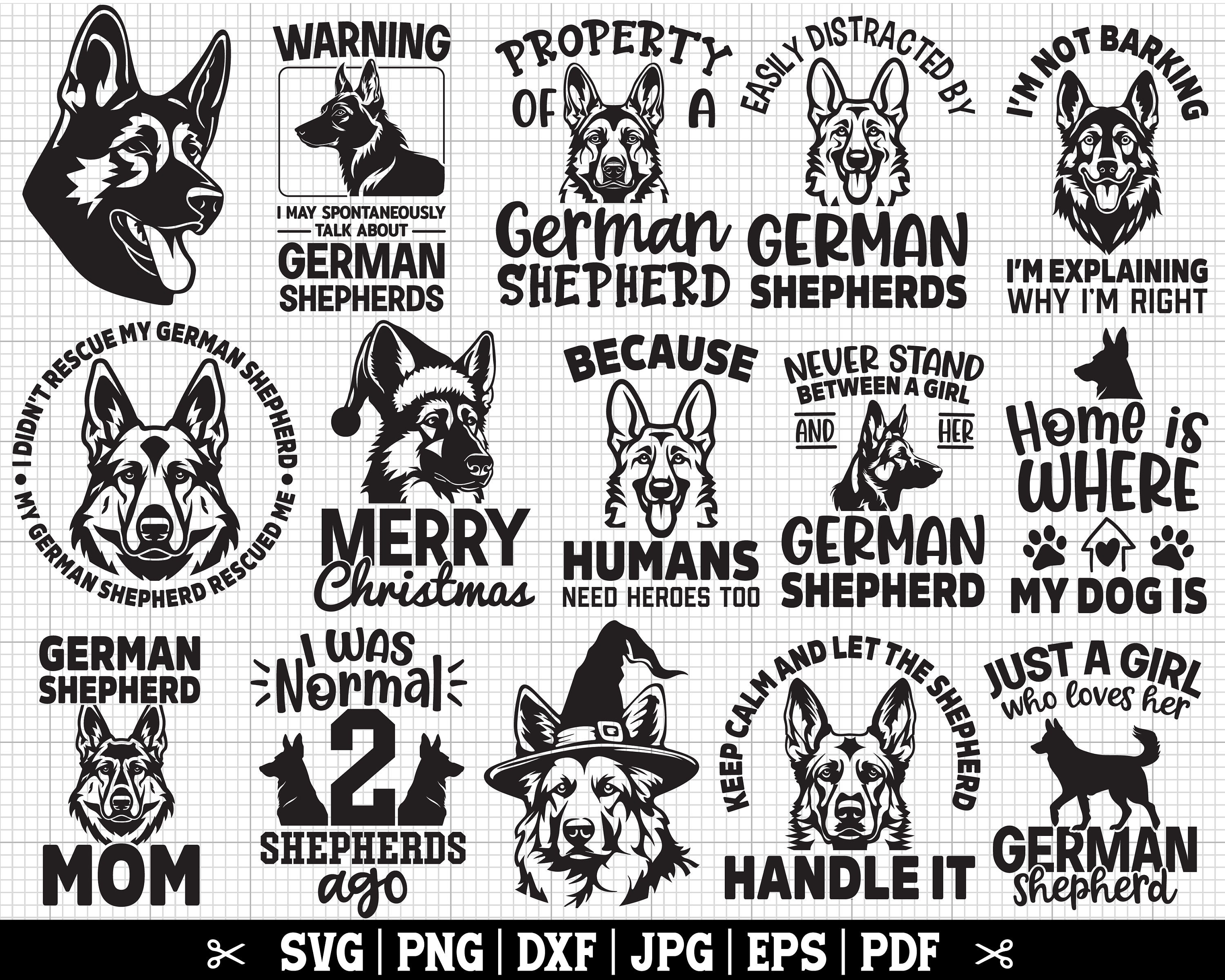 German Shepherd SVG Bundle - German Shepherd Cricut Svg Cut Files