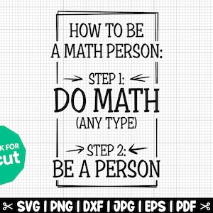 Hoe word je een wiskundepersoon SVG | Wiskundeleraar Svg, Math Svg, Math Classroom Svg, Math Sign, Math Mug - Instant Download - bestanden knippen