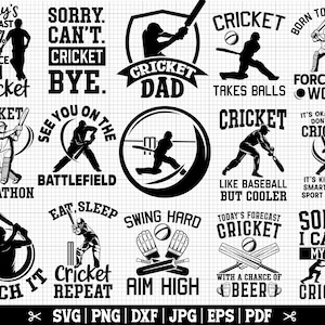 Bundle SVG de cricket, joueur de cricket SVG, Svg de citations de cricket, Svg de cricket Cricut, citations de cricket, Svg de chemise de cricket, téléchargement immédiat