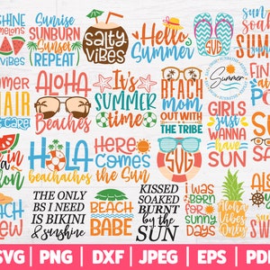 Sommer SVG Bundle | Strand Bundle SVG | Sommer SVG | Strand geschnitten Datei | Schwimmbad | Hallo SommerSvg | Lustiges Sommer-Svg-Bundle | Svg Dxf Png Jpg Eps