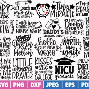 Baby Bundle SVG, Newborn SVG Bundle, Baby Shower SVG Bundle, Cute Baby Quotes & Saying, Toddler Svg Cut Files | Cricut - Silhouette - More