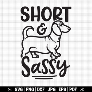 Kurz und Sassy SVG, Dackel SVG, Dackel Cricut, Dackel Liebhaber zwar, Dackel Vektor, Dackel Silhouette, Dackel Zitat