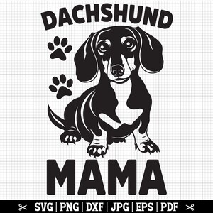 Dackel Mama SVG, Dackel SVG für Cricut und Silhouette, Dackel Mama SVG, Weiner Hund SVG, kommerzielle Nutzung