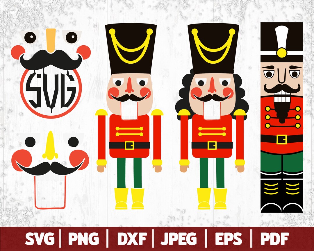 Nutcracker SVG Bundle, Christmas Nutcrackers Set, Nut Cracker SVG