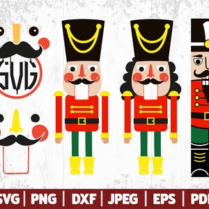 Pacote SVG de quebra-nozes, conjunto de quebra-nozes de Natal, quebra-nozes SVG, placa de varanda de quebra-nozes, soldado de quebra-nozes SVG | Cricut - Sillouette