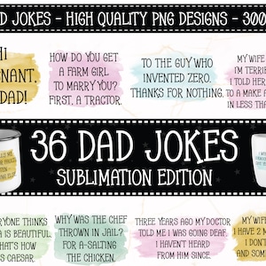 Sublimatiebundel Dad Jokes | Vaderdag, png-bestand | Sublimatieontwerpen voor papa-mok | Papa grappen, png PNGEgg | Dad Joke-bundel | Grappige png-citaten voor vader