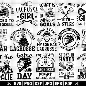 Lot de lacrosse SVG, lot de joueur de crosse SVG, Svg LAX, Svg de citations de crosse, Svg de crosse Cricut, Stickwork Svg, téléchargement immédiat