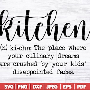 Definicja kuchni SVG | Zabawny znak kuchenny | Kuchnia SVG | Zabawny cytat kuchenny | Ręcznik kuchenny SVG | Plik do cięcia kuchni | Svg Dxf Png