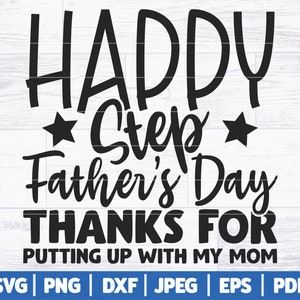 Bonne fête des pères SVG | Beau-père fête des pères SVG | Beau-père SVG | Beau-père coupe fichier | Meilleur beau-père Svg |  Svg Dxf Png Jpg Eps Pdf