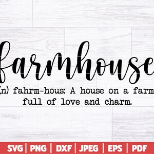 Définition de ferme SVG | Ferme SVG | Sud SVG | Svg drôle de définition | Conception de ferme rustique | Fichiers de découpe Svg Png Dxf Jpg