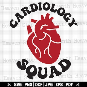 心臓病学チーム SVG、心臓病学 SVG Cricut、心臓病学クルー SVG、心臓病看護師 SVG、心臓専門医 SVG、心拍 SVG、心臓 SVG