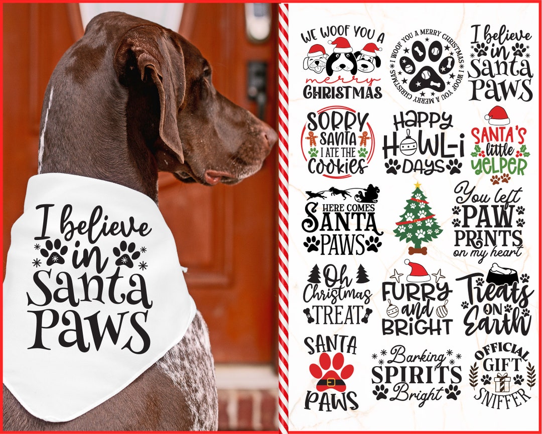 Christmas Dog Bundle SVG Christmas Dog Bandana SVG Christmas
