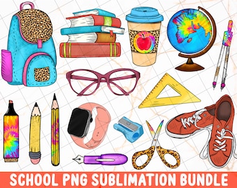 School Sublimation Bundle | School PNG | End Of School Png |  Instant Download, PNG Shirt Design, Sublimation Download