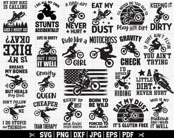 Motocross SVG Bundle, Dirt Bike SVG Bundle, Motocross Png, Motocross Quotes Svg, Motocross Cricut, Motocross Shirt Design, Instant Download