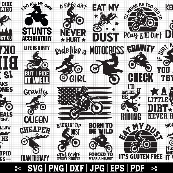 Motocross SVG Bundle, Dirt Bike SVG Bundle, Motocross Png, Motocross Quotes Svg, Motocross Cricut, Motocross Shirt Design, Instant Download