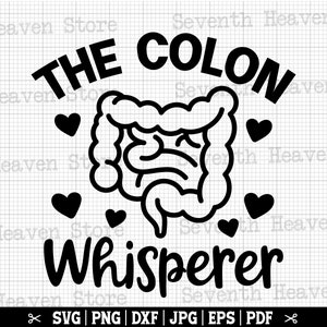 Colon Whisperer SVG, Gastro SVG, Gastro Enfermera Svg, Gastroenterología Svg, Gastroenterólogo Svg, Colon Svg, Diseño Médico