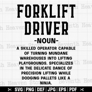 Forklift Driver Definition SVG | Forklift Driver SVG, Forklift SVG, Forklift Operator Svg, Warehouse Worker Svg, Forklift Vector - Cricut