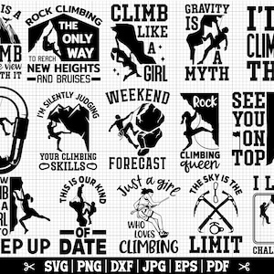 Paquete SVG de escalada, Svg de escalada en roca, Paquete SVG de escalador, Svg de boulder, Cricut de escalada, Svg de escalada de montaña, Svg de camiseta de escalador