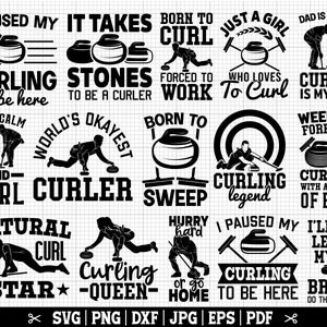 Curling SVG Bundle, Curling Svg, Curler Svg, Curling Quotes Svg, Curling Cricut Svg, Curling Sport Svg, Curling Shirt Design