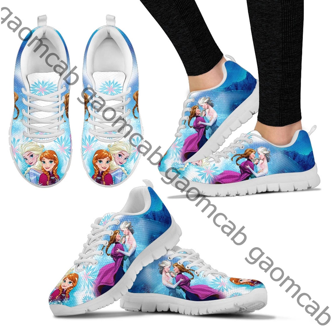Disney Frozen Elsa Anna Canvas Shoes Disney Frozen Sneakers Etsy