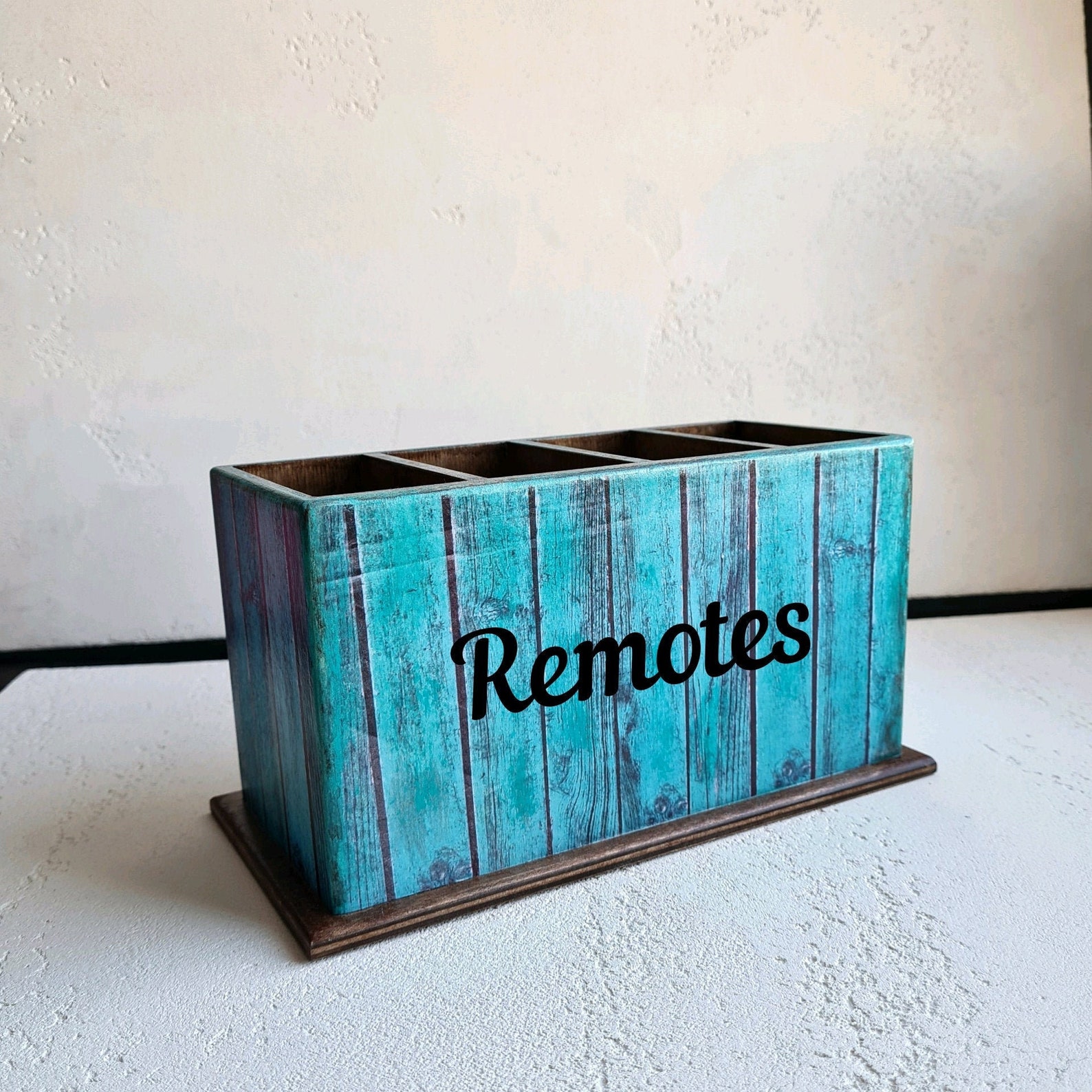Wood remote holder Remote control holder Rustic remote holder Etsy
