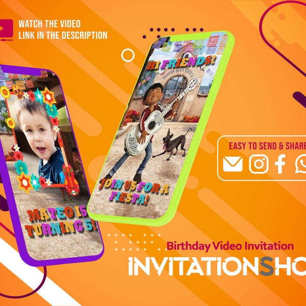 Coco, Coco Video Invitation, coco, Coco invitation, Electronic invitation, Coco Digital invitation, video invitation, birthday