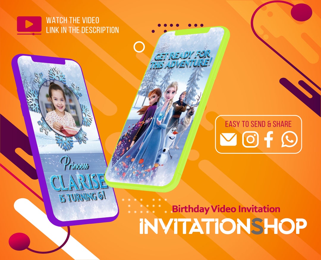 Frozen Birthday Invitation, Frozen Custom Invitation, Frozen Digital