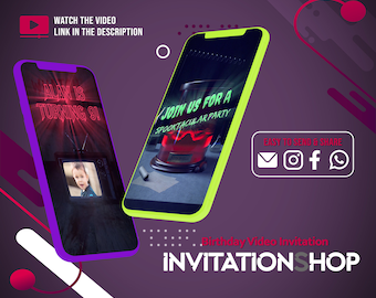 Halloween Birthday Party Video Invitation, Spooktacular Theme (Digital)