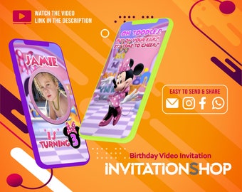 Minnie Mouse Animated Birthday Invitation (HD Video)