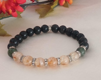 Money & Abundance Bracelet, Good Luck Bracelet, Money Attracting Bracelet, Manifestation Bracelet, 8 mm Gemstone Bracelet, Wealth Bracelet