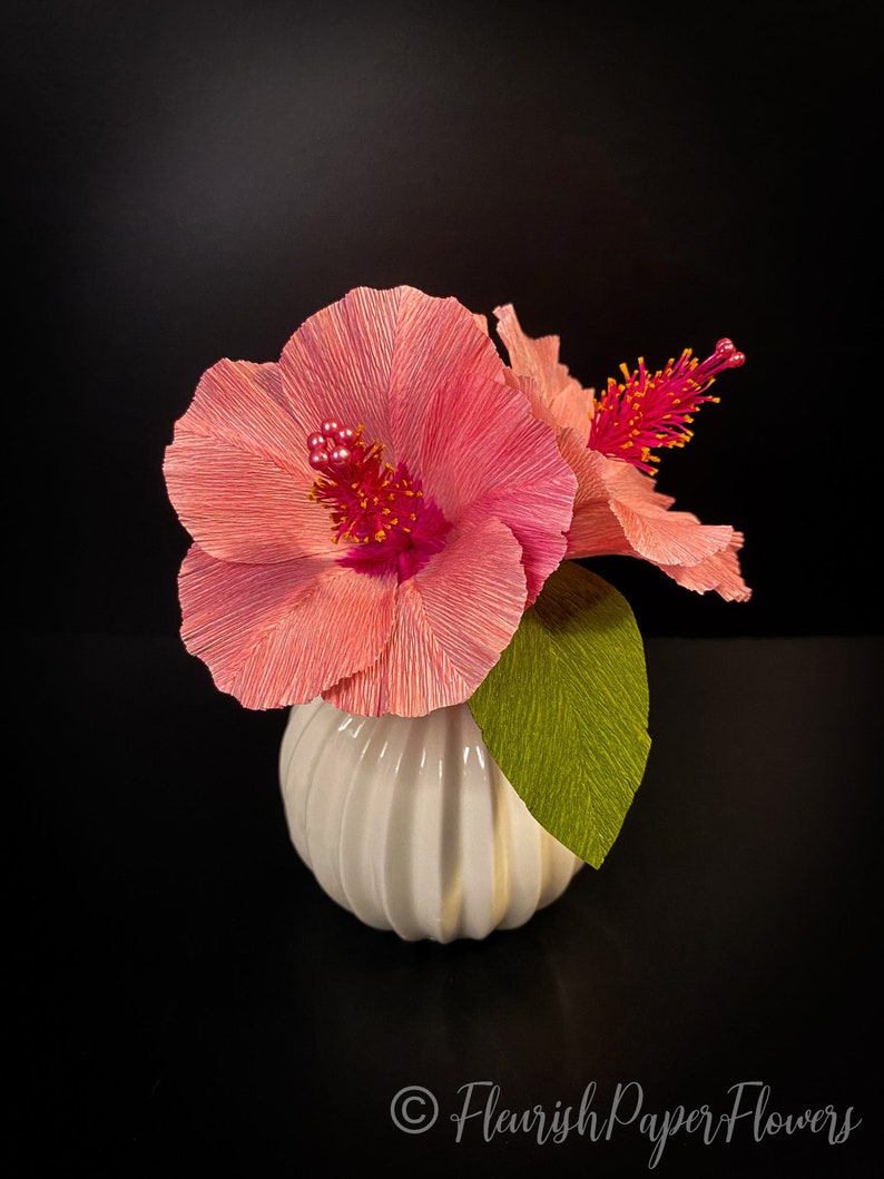 Crepe Paper Hibiscuspink Etsy